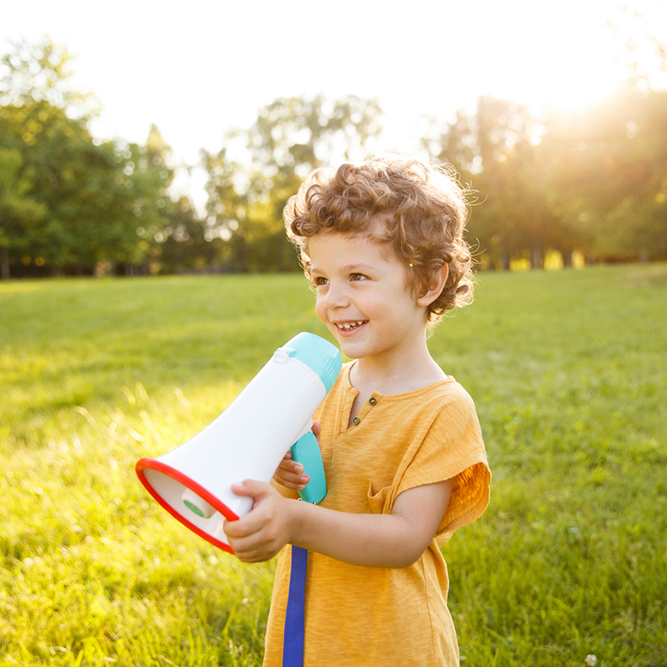 Young boy with megaphone | SungateKids | Child Abuse Awareness, Support & Advocacy